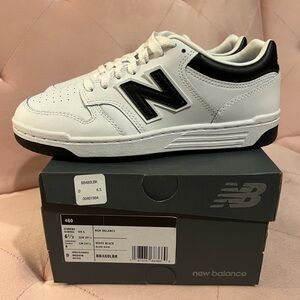New Balance 480 Sneaker in White and Black